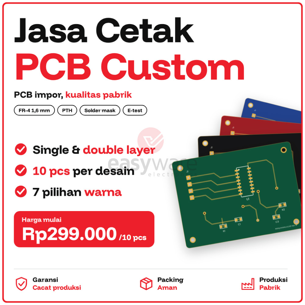 Jasa Cetak PCB Custom Pabrik 10 pcs Single Double Layer Solder Mask PTH Cetak PCB Impor