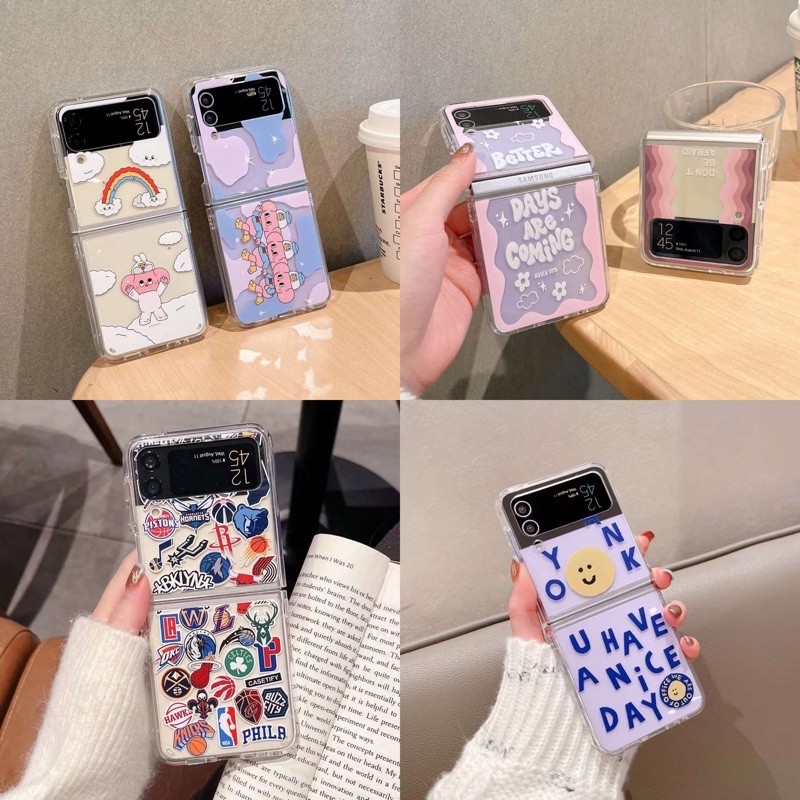 CantikHP Korean Acrylic Samsung Galaxy Z Flip 8 7 6 5 4 3 Zflip Zflip4 Zflip 3 BTS Casetify Case Sho