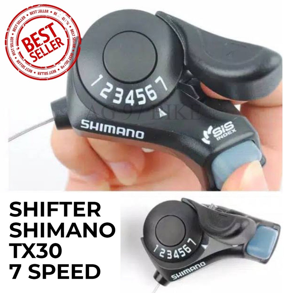 Shifter Sepeda Shimano TX30 7 Speed Operan Gigi Sepeda MTB Lipat DLL Shifter Sepeda Shimano TX30 7 S