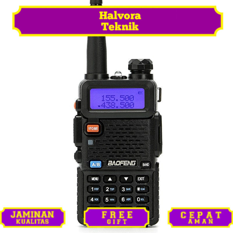 HT Baofeng UV5R Radio Komunikasi UV 5R  5 Watt Dual Band Garansi 1 tahun Handy Talky R W Bopeng