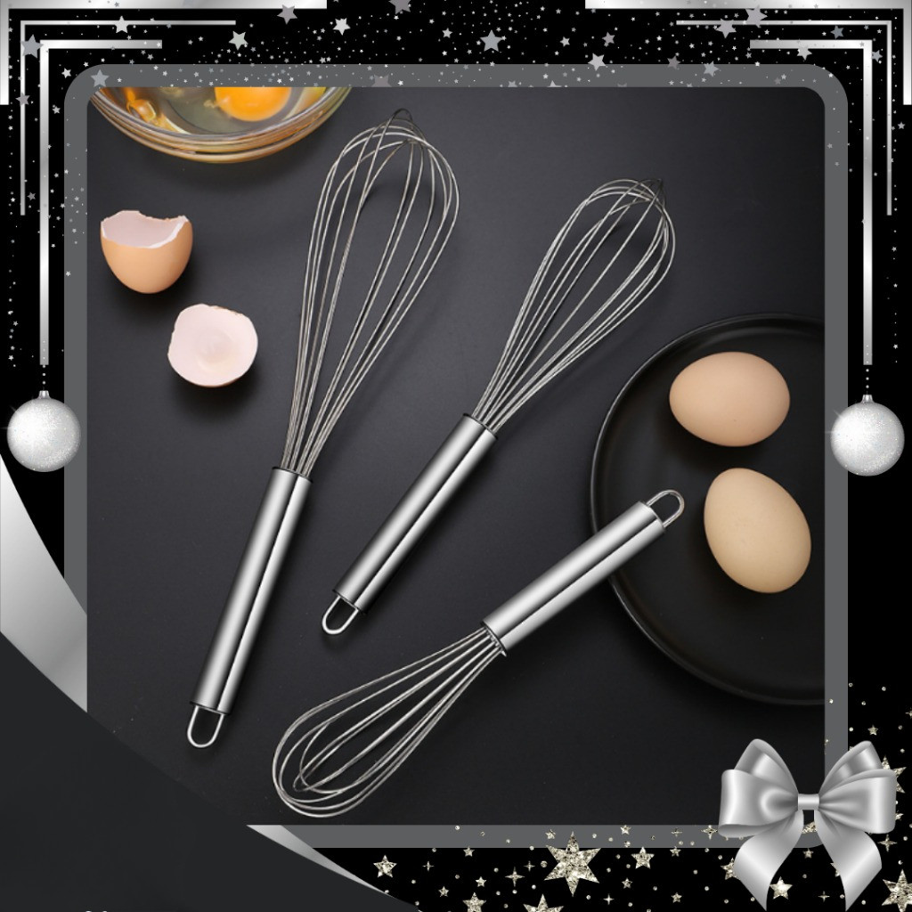 Whisk Stainless / Pengocok Telur Stainless / Whisk Egg Beater / Baking Tool / Manual Mixer / Ballon 