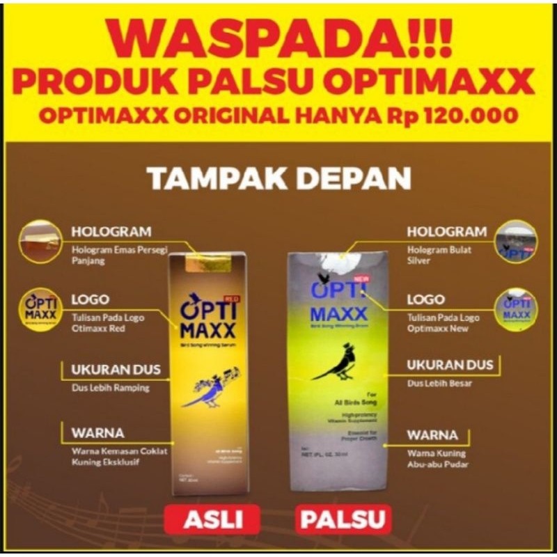 [ COD ]  Optimaxx 30 ml Vitamin Tetes Burung Kicau Suplemen Burung Kicau Penggacor Burung Vitamin Bu