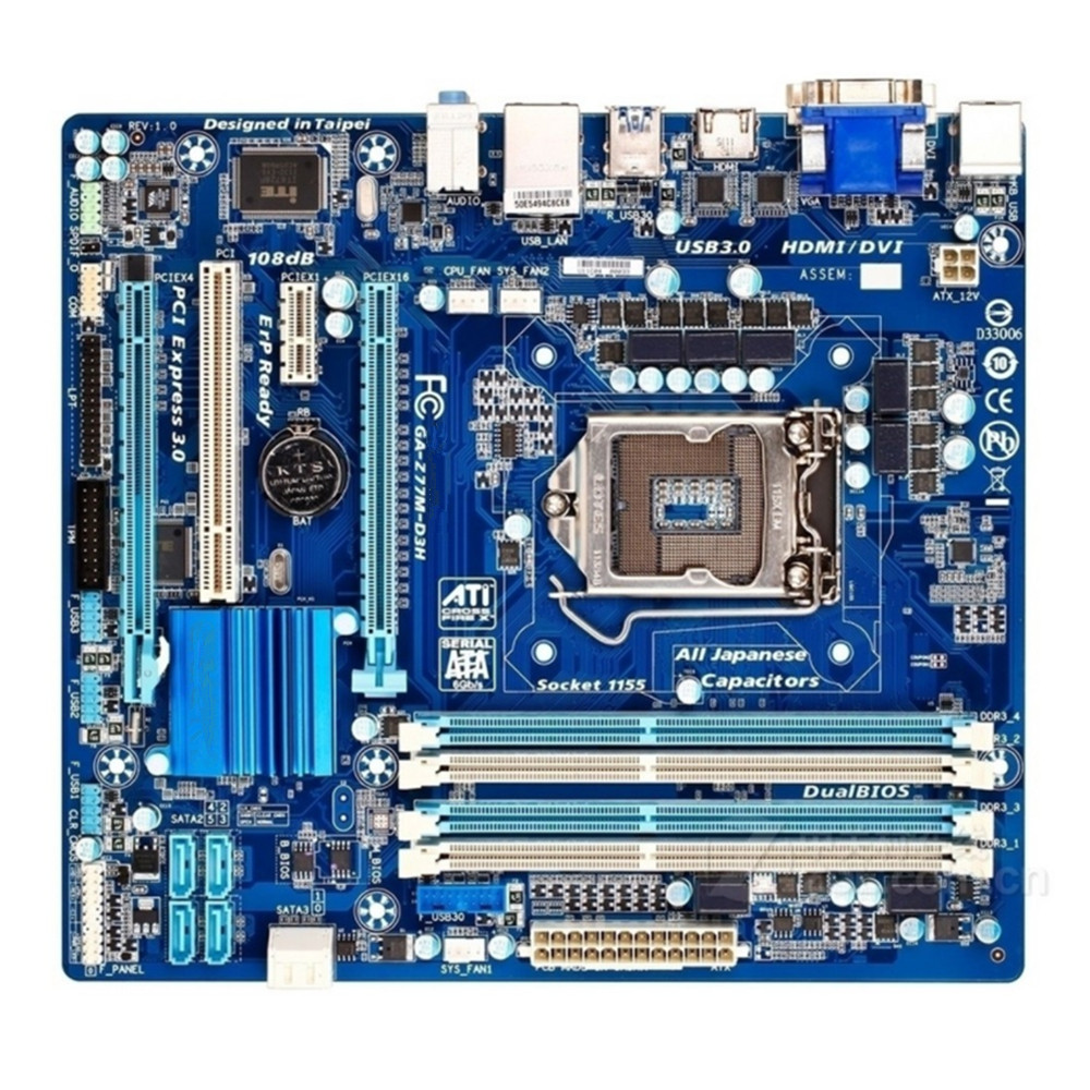 Mainboard GA-Z77M-D3H LGA 1155 DDR3 Z77M-D3H boards 32GB Micro-ATX Z77 Desktop Motherboard