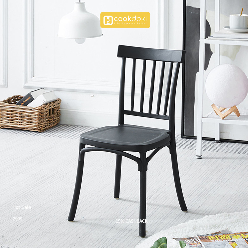Cookdoki Kursi Meja Makan Plastik/Kursi Dapur Makan Plastik