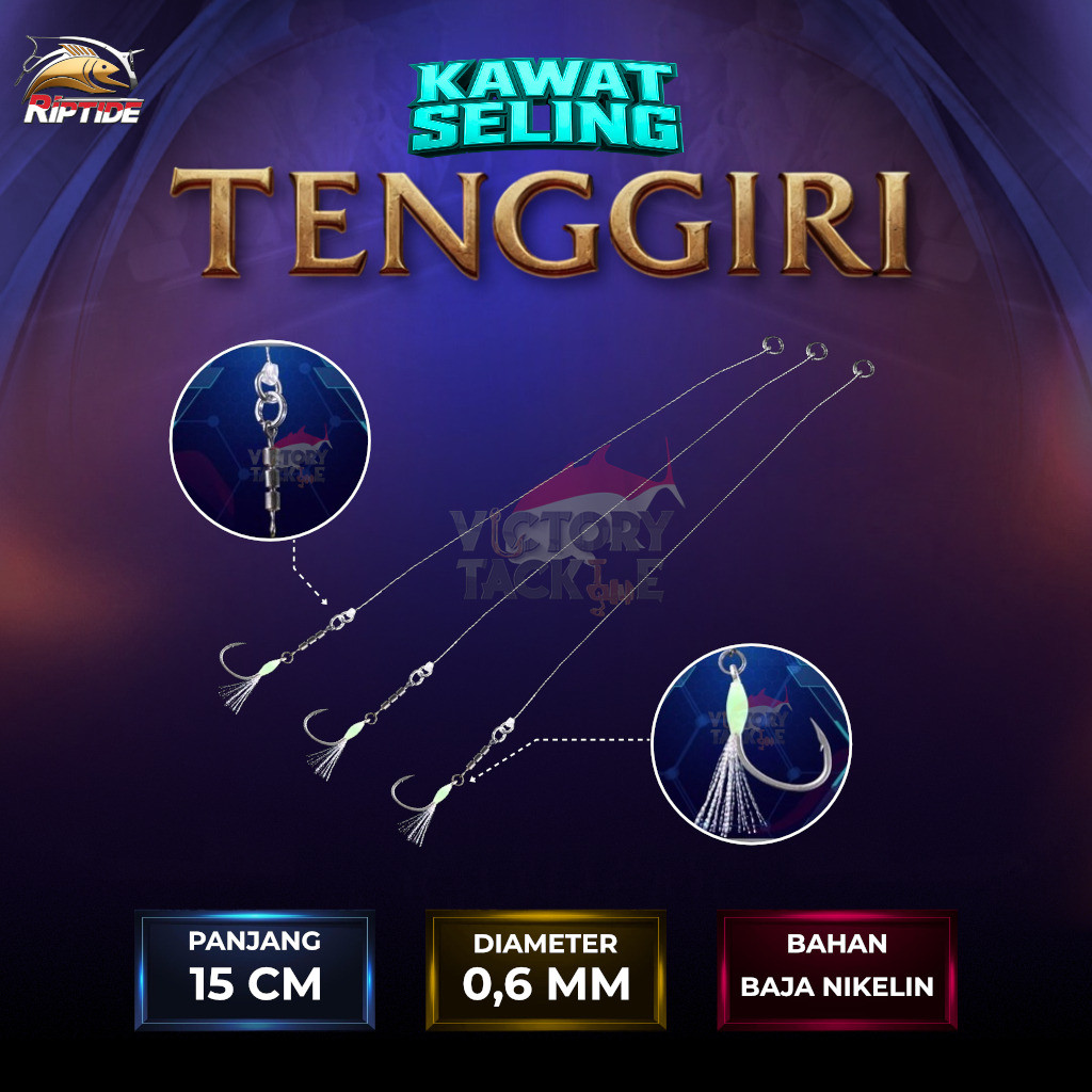 ZEUZ LEADER WIRE ASSIST HOOK ASSIST HOOK KAWAT SELING TENGGIRI PANJANG 15 CM Victory Trans