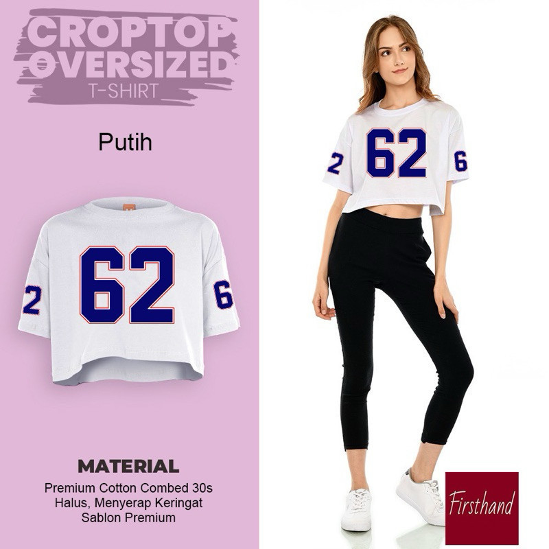 Baju Crop Oversize Kaos Rugby Kaos Baseball Crop Top Atasan Baju Crop Kaos Oversize Premium Katun