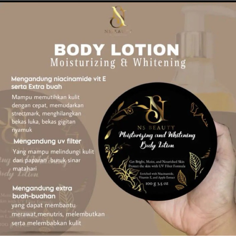 LOTION NS BEAUTY ( kemasan pot ) || HB TERAMPUH MEMPUTIHKAN 10x EXTRA WHITENING ORIGINAL