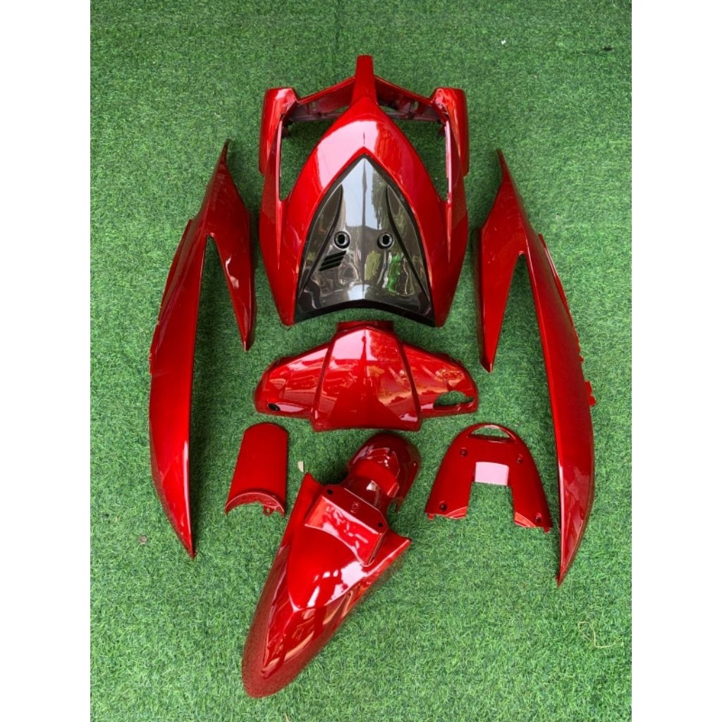 Cover Body Full Halus Motor Honda Vario 110 Karbu Warna Merah Berkualitas