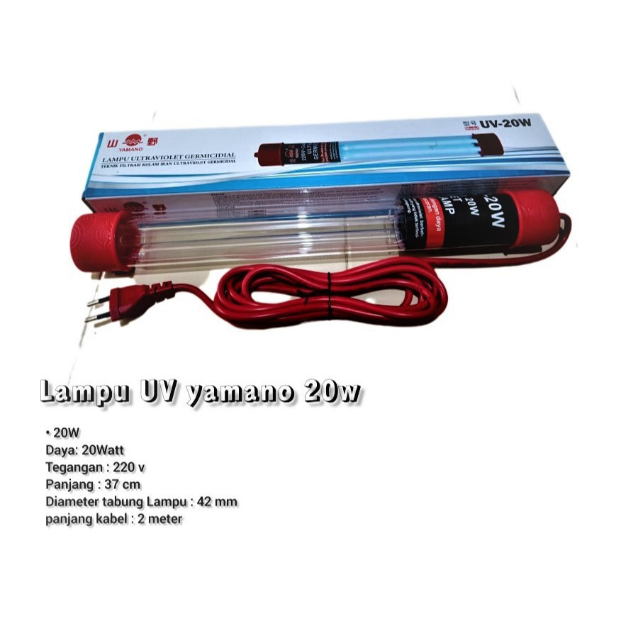 Yamano Lampu UV Kolam 20 Watt Anti Algae