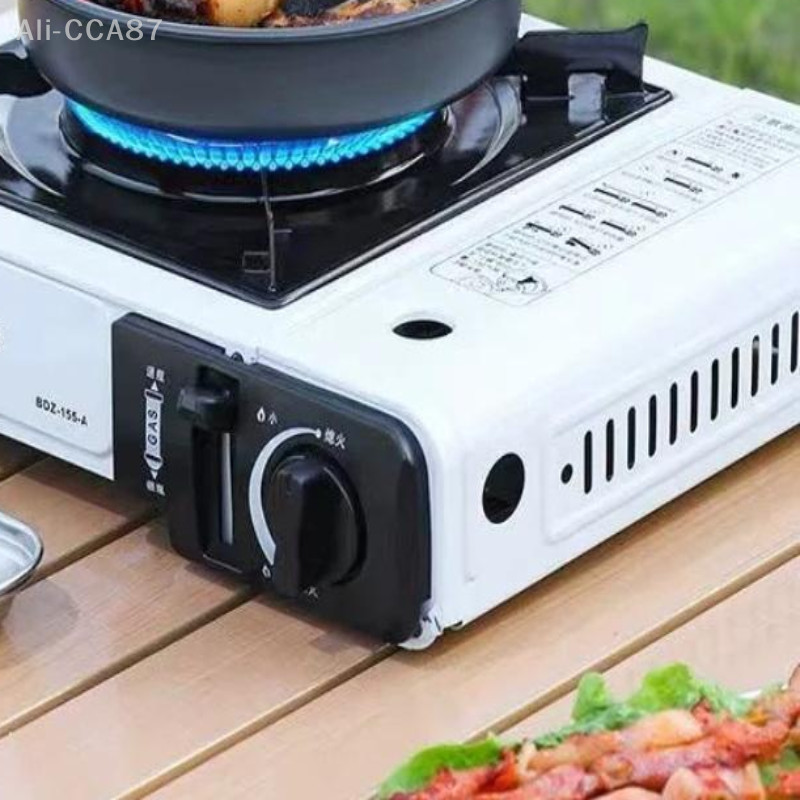 Compact and Portable BBQ or Hot Pot Stove - Ideal for Outdoor Camping, Powered by Butane Gas