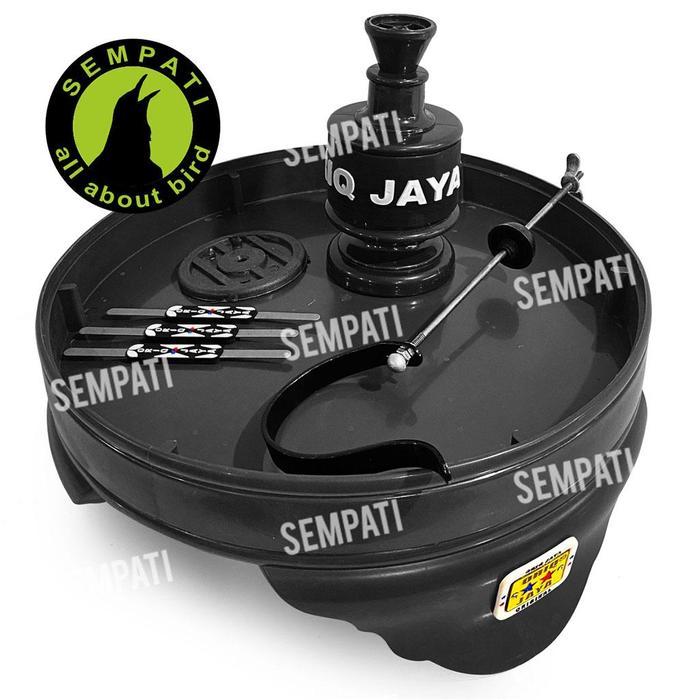 [ fn0tafaejf ] || TEBOK PVC ORIQ JAYA FULLSET ION GANTUNGAN SANGKAR BURUNG LOVEBIRD TBOJ - Hitam