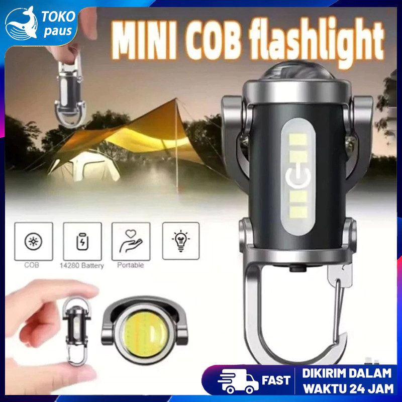 Senter Gantungan Kunci LED Super Terang Tahan Air - Senter Gantungan Kunci Mini untuk Berkemah/Sente