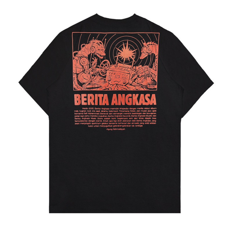 XtremeMerch Berita Angkasa Records Oversized Kaos 100% Original Tshirt