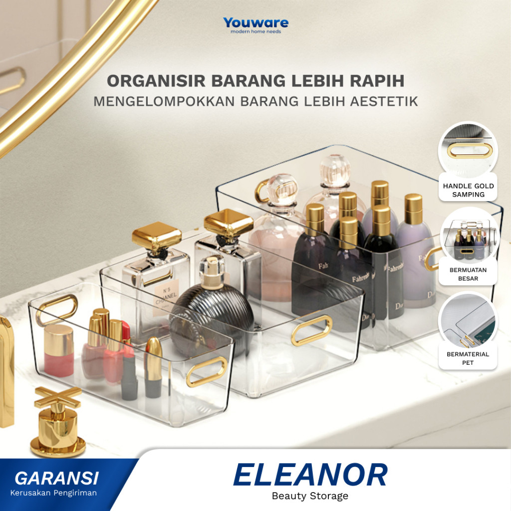 (COD) CASATIDY - ELEANOR Box Acrylic / Wadah Serbaguna / Kotak Transparan / Organizer / Penyimpanan 