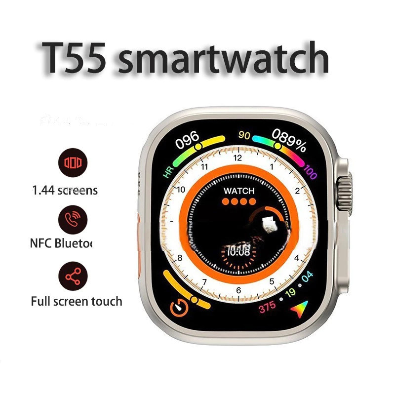 COD Smart watch Jam Tangan Pria/Wanita T55 Pro Max / T500 Bluetooth Call Touchscreen Jam Tangan Pint