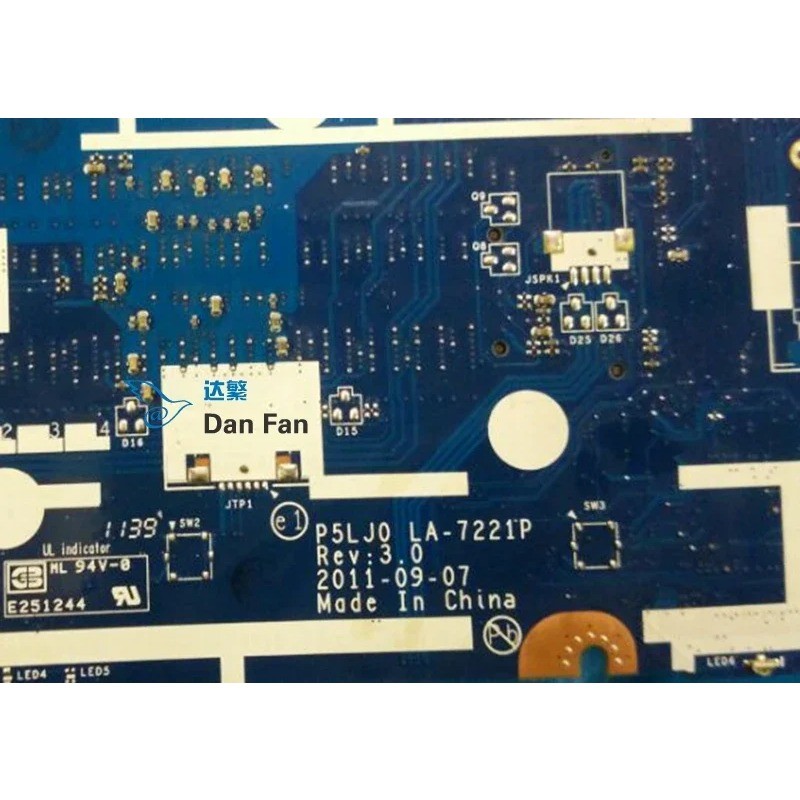 For gateway ID57H Laptop Motherboard P5LJ0 LA-7221P Mainboard 100%tested fully work