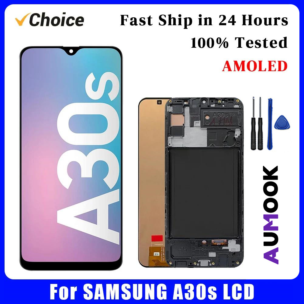 A30s AMOLED Screen for Samsung A30s A307 LCD splay Tou Screen giziter Assembly For Samsung A30s With