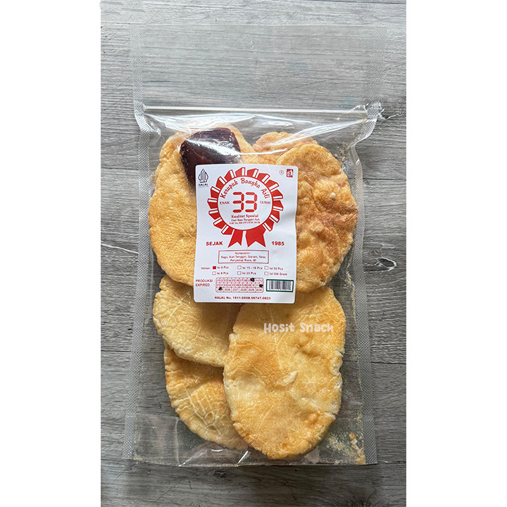 Kemplang Panggang 33 Bulat Lonjong Asli Bangka / Kerupuk Krupuk Bangka Sambal Terasi / Kemplang Baka