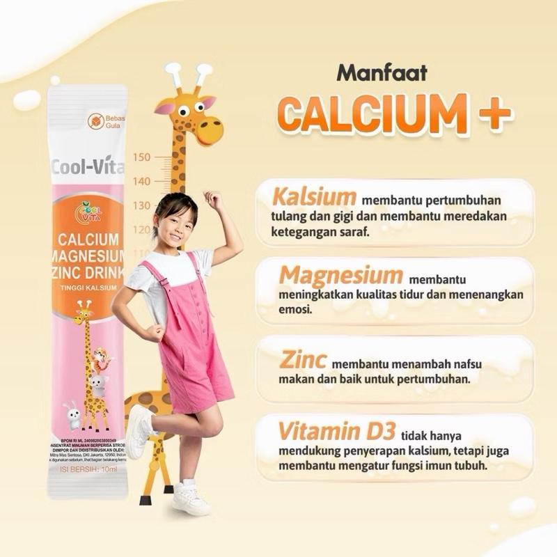 NEW Coolvita CalMagZinc Drink Original 1 Box Calcium+ Drink Suplemen Cair Kalsium, Magnesium Vitamin