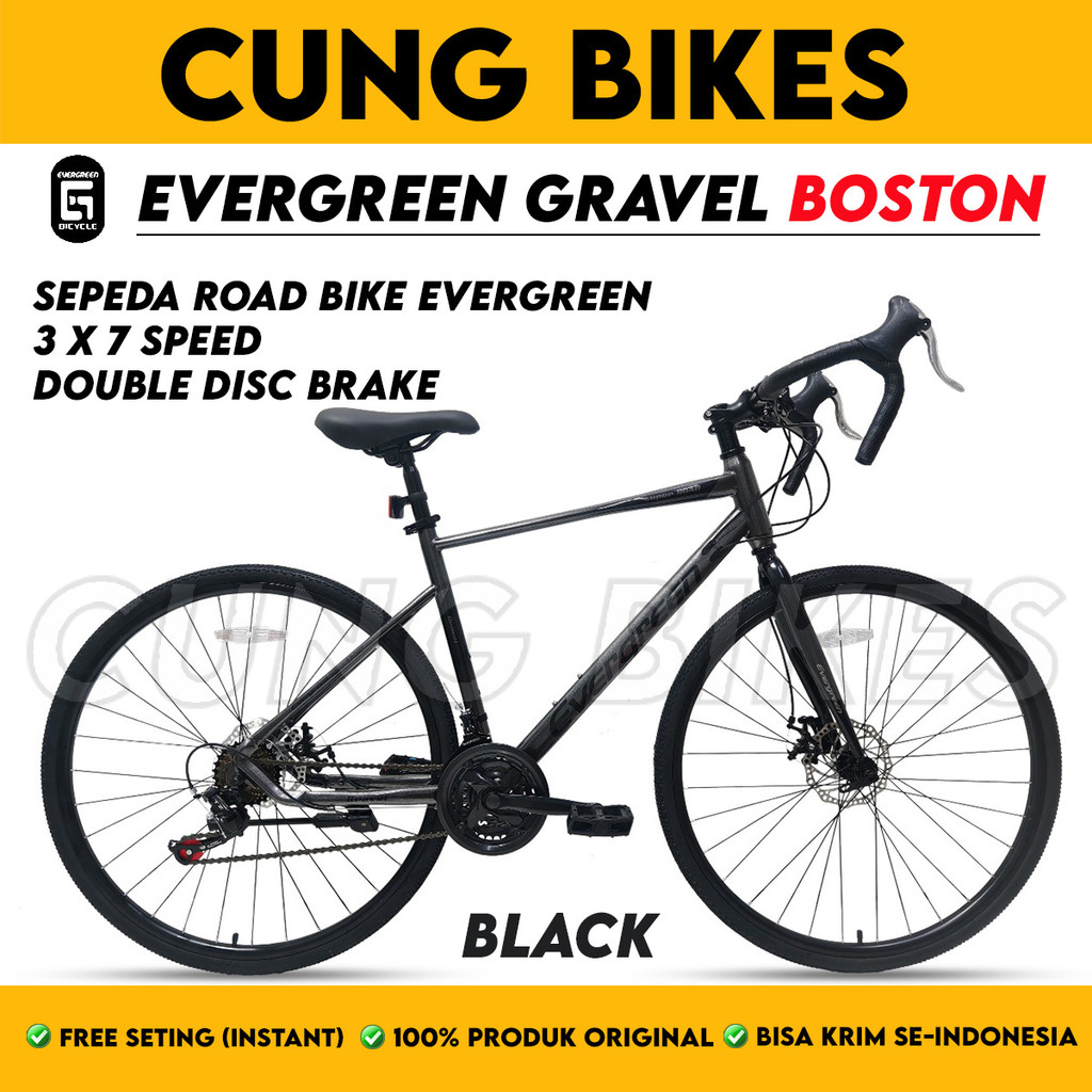 Sepeda Roadbike Balap Road bike Evergreen Gravel Boston 700 C