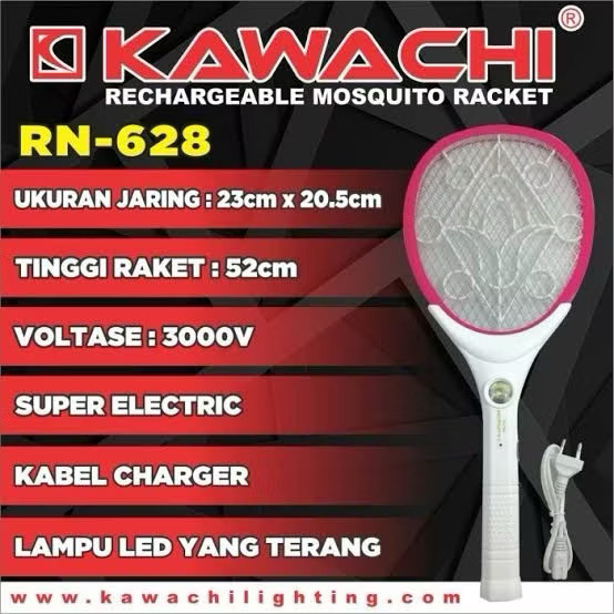KAWACHI RAKET NYAMUK RN-628 / RN-518 / RN-622 / RN-508 / RN-613