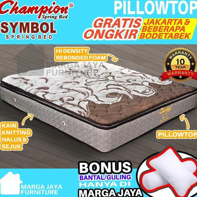 SPESIAL HARI INI - Springbed champion symbol pillowtop kasur matras 120 160 180