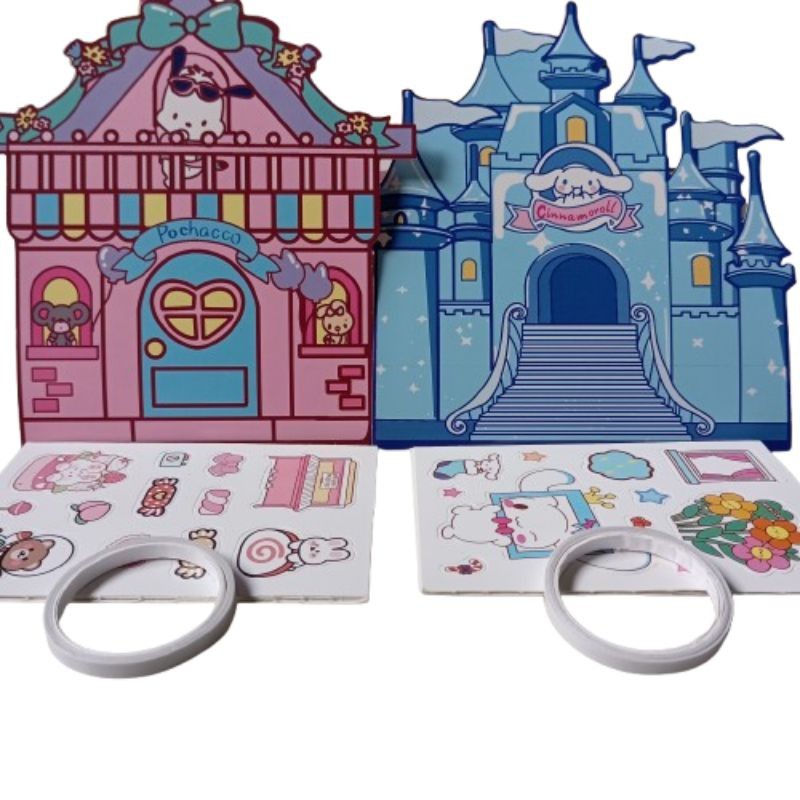 ( laku ) 1 PCS Quiet Book KUROMI Mainan anak Rumah rumahan / stiker DIY
