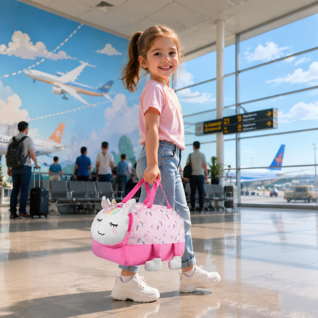 Tas Travel Anak Karakter Hewan Lucu Duffel Bag Anti Air Waterproof Selempang Jinjing Slempang Hand C