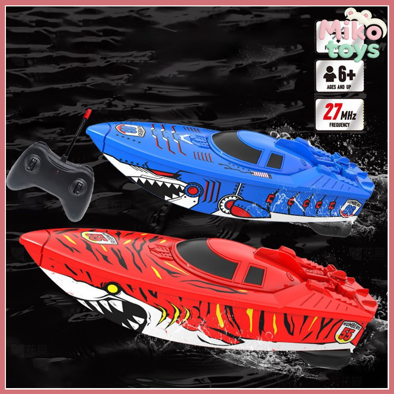 Mikotoy 27Mhz RC Speedboat Kapal Pesiar Air Balap Mainan Perahu Motor Mainan Kebijakan Kapal