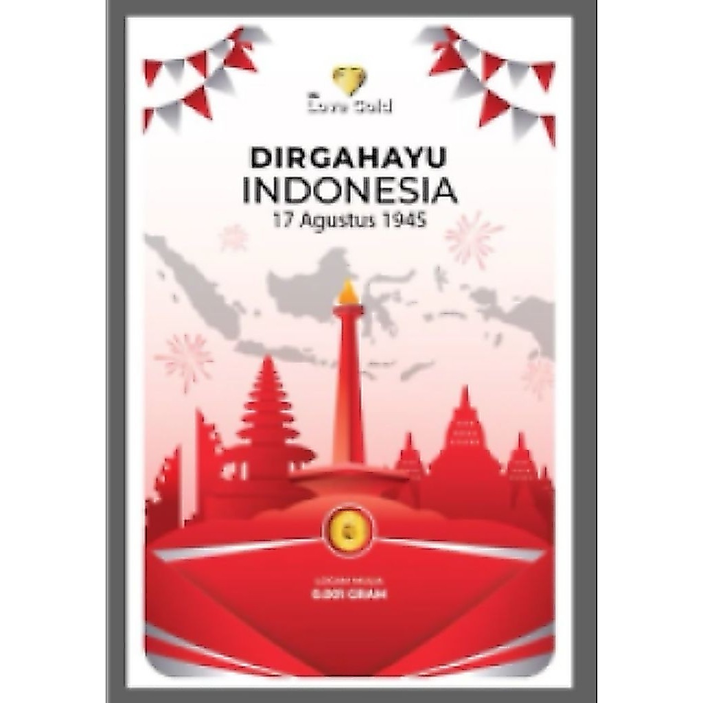 JONSON LOGAM MULIA LOVE GOLD 0,001 GRAM GIFT SERIES DIRGAHAYU INDONESIA