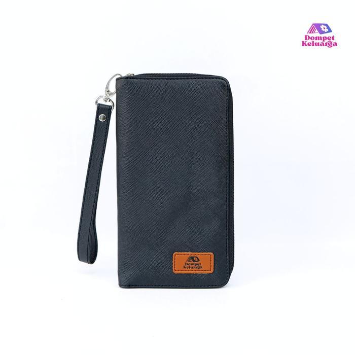 Dompet Keluarga - Dompet Paspor Tempat Paspor Tiket Umroh Multifungsi - Hitam
