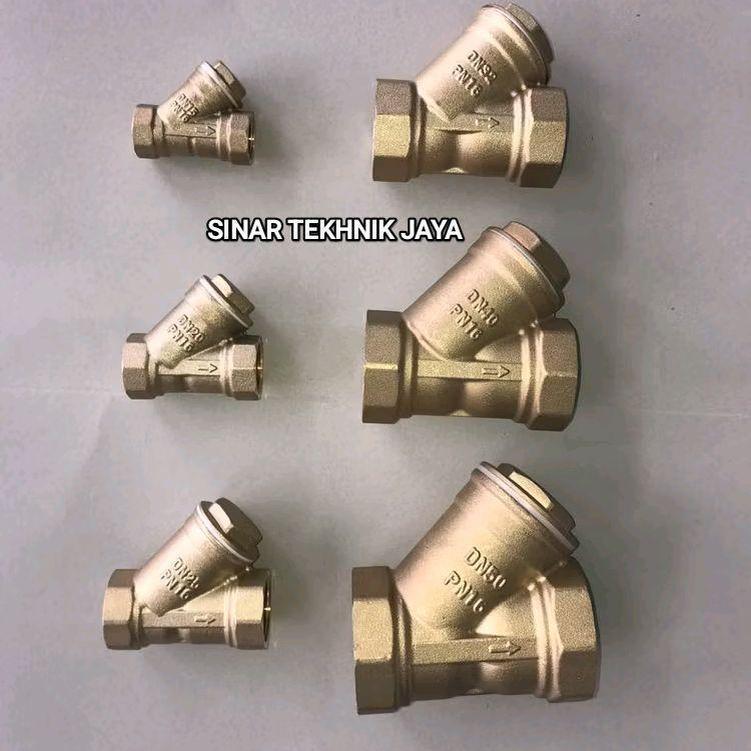 y strainer 3/8" kuningan saringan y strainer