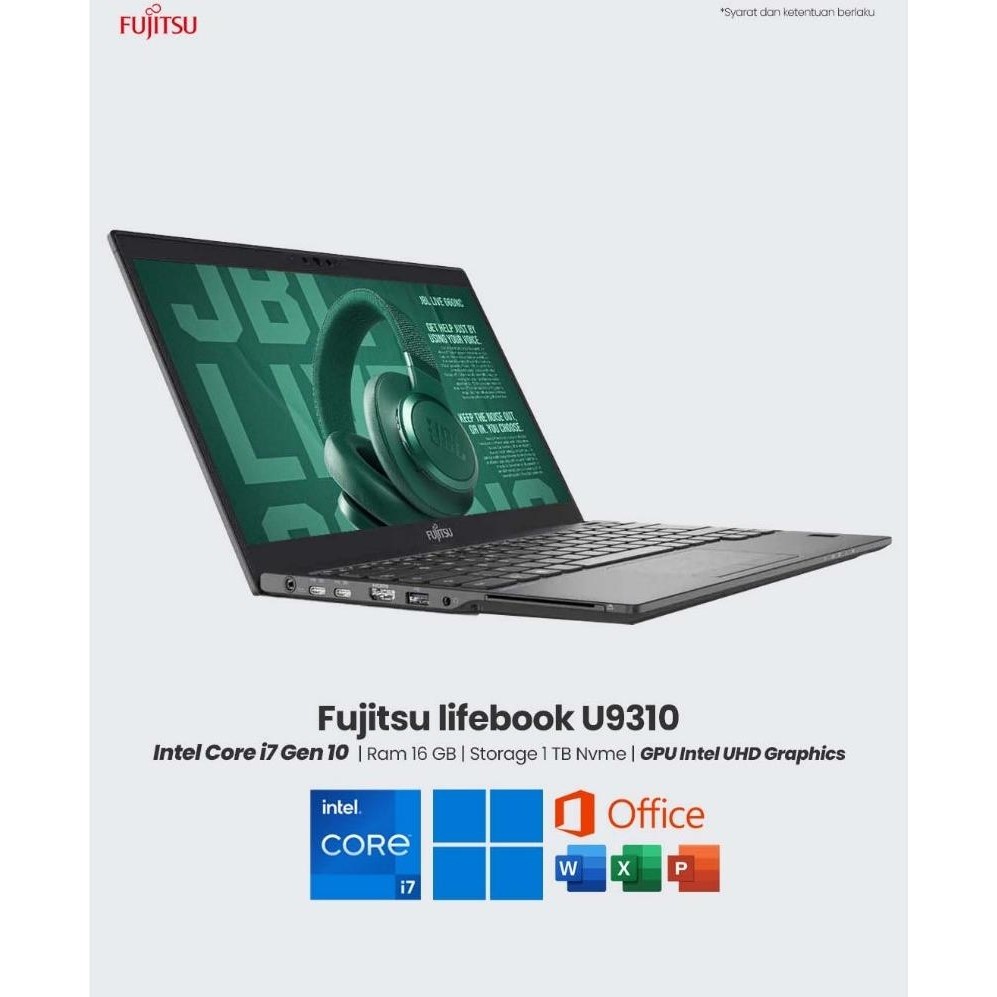 Laptop Fujitsu U9310 Core i7 SSD Laptop Kerja