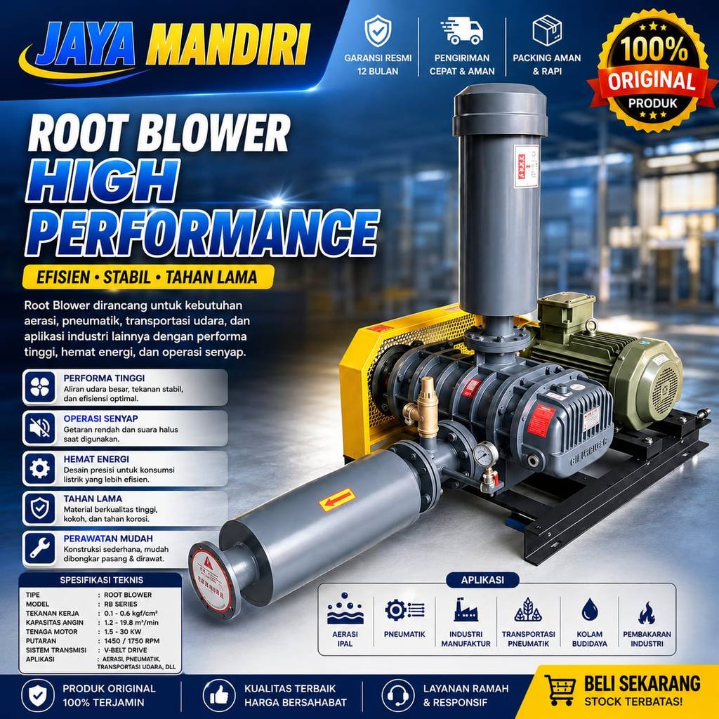Root Blower Goldentech GT 040 1,5KW