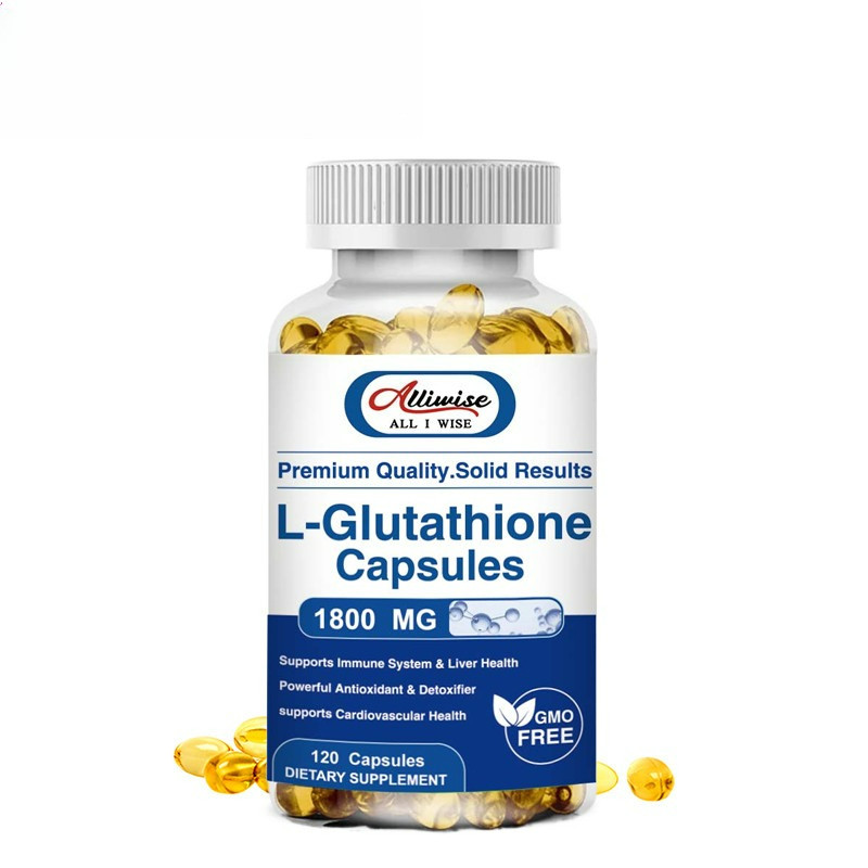 Alliwise L-Glutathione 1800mg untuk Memutihkan Kulit, Antioksidan, Menghilangkan Flek Hitam dan Beka