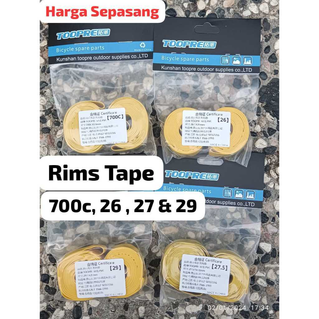 Foto Toopre Rim Rims Tape Ban Ring 700c 26 27 29 inch Pita Pelindung Pelapis Ban dalam Velg Sepeda