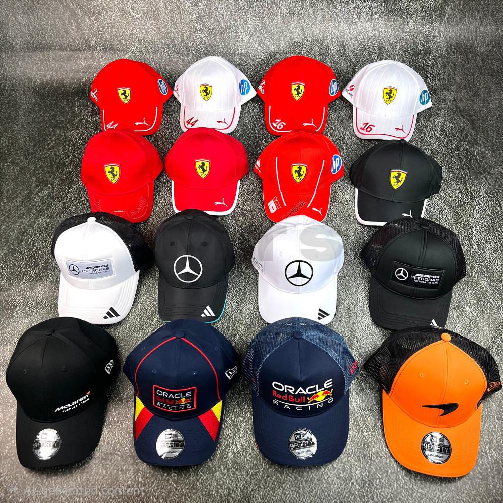 Topi F1 Formula One Team Baseball Hat - Mercedes Ferrari Mclaren Red Bull | A3