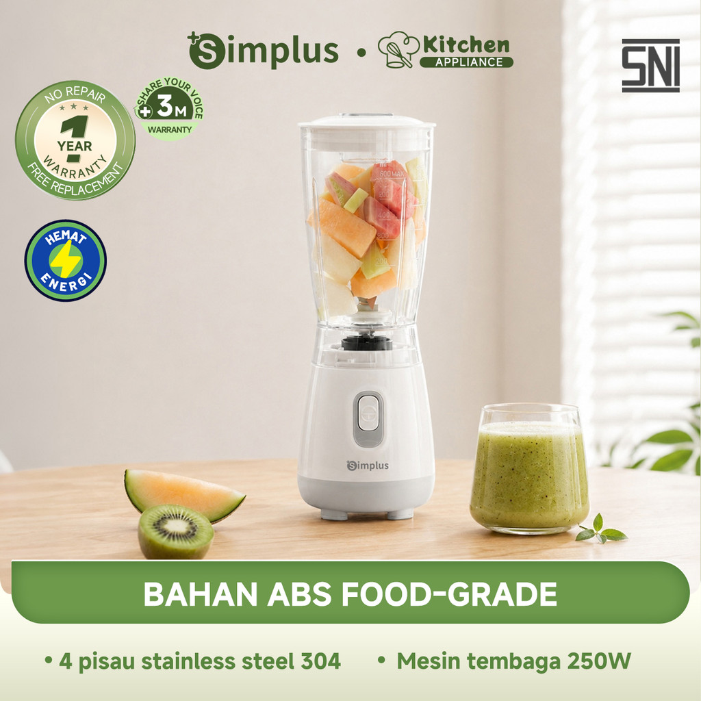 Simplus Blender Jus Multifungsi Motor Tembaga 250W Kapasitas 600ml