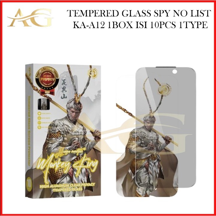1BOX 10PCS KA-A12 TEMPERED GLASS SPY CLEAR MONKEY KING SAMSUNG S20 FE S10 LITE NOTE 10 LITE