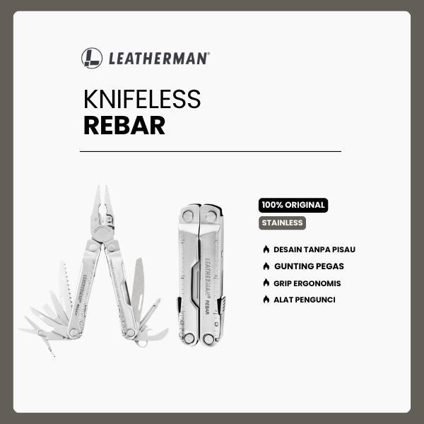 Leatherman KNIFELESS REBAR - Perkakas/Pisau Multifungsi Stainless Steel