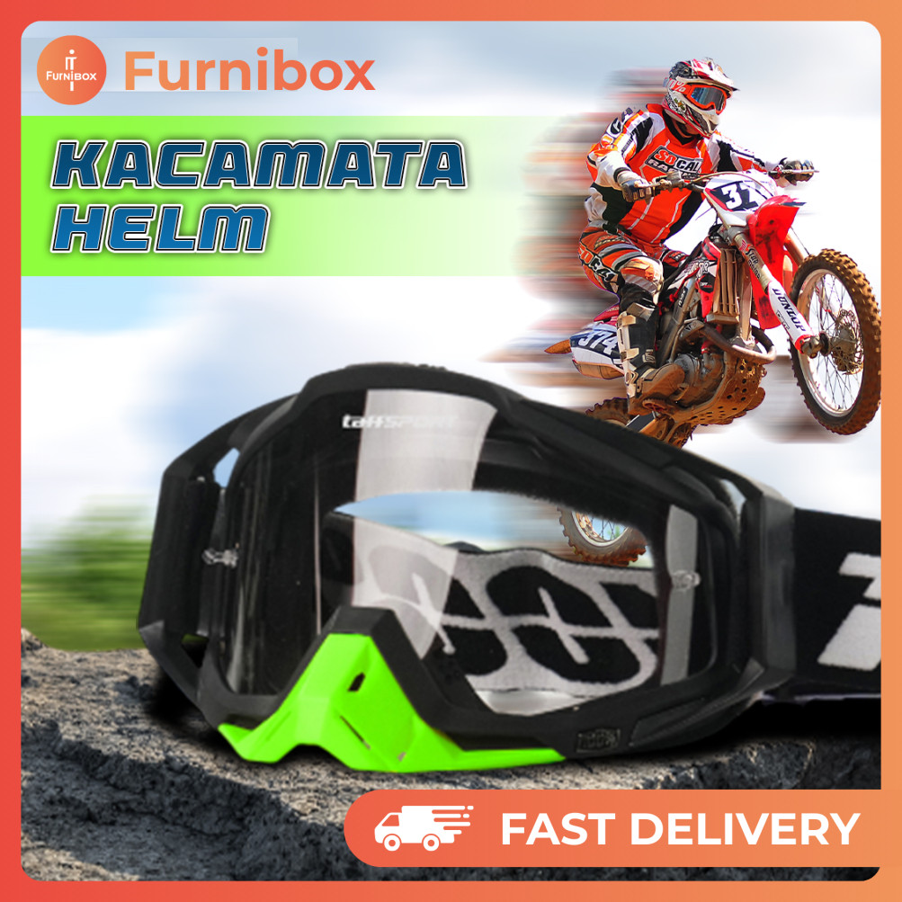 (lay bus) Kacamata Helm Motor Racing Cross Trail Motocross Adventure Trabas JPX GM KLX CRF Supermoto