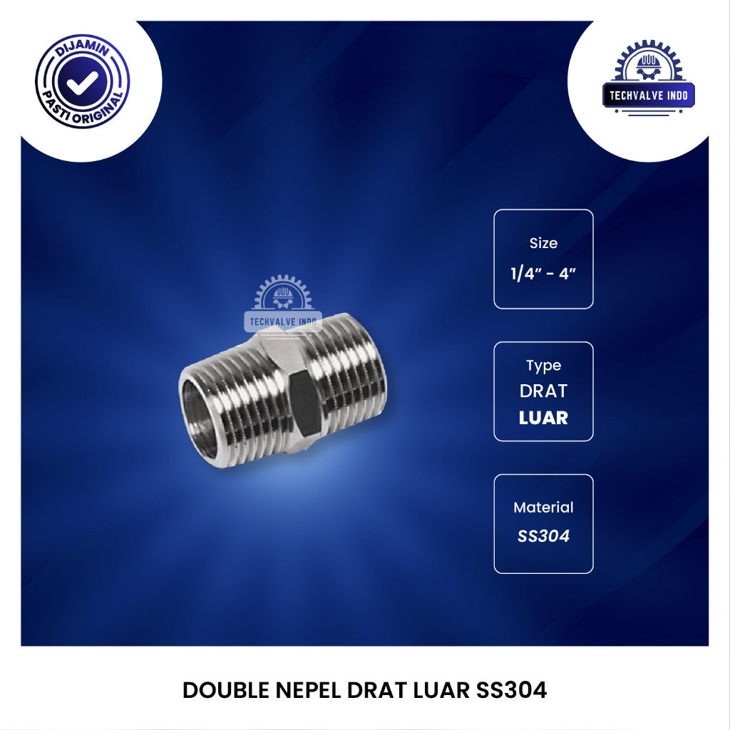 DOUBLE NEPEL 1/8" - 1 1/2" INCH CLASS 150 SS304 T1698