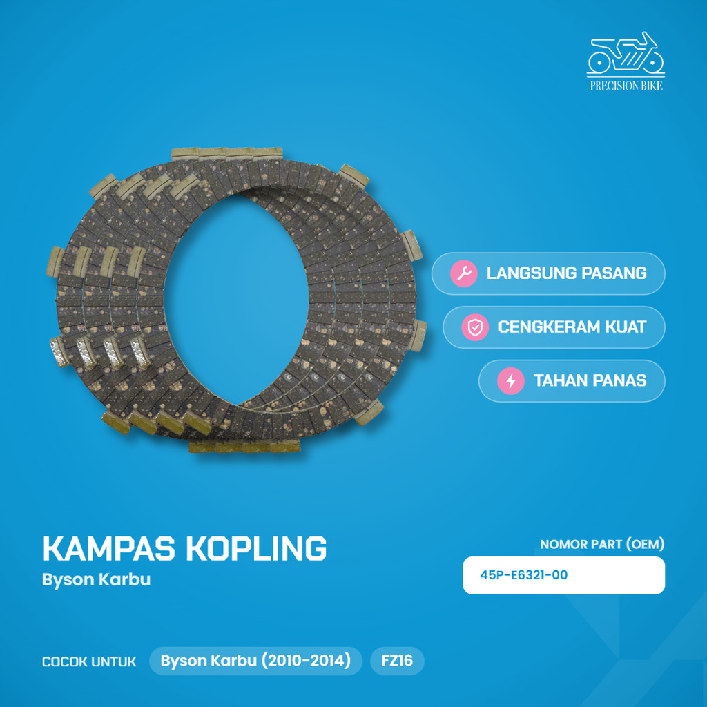 NOXPIT Kampas Kopling Byson Karbu FZ16 45P-E6321-00