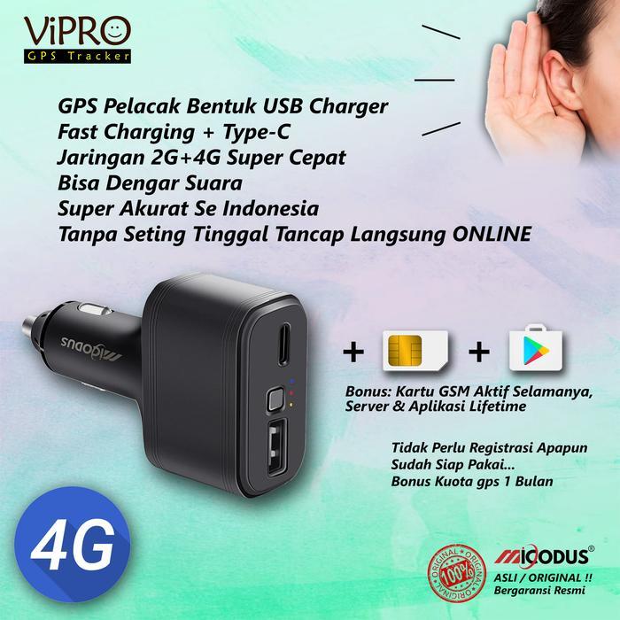 GPS Pelacak Mobil & Truk Bentuk Charger USB Lighter Bisa Sadap Suara - Simpati