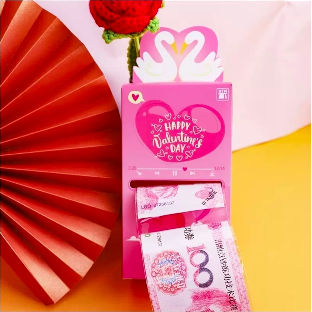 Ready Kotak Kado Valentine//Kado Valentine Unik Box Tarik Uang Bisa Isi Banyak Uang//Box Kado Valent
