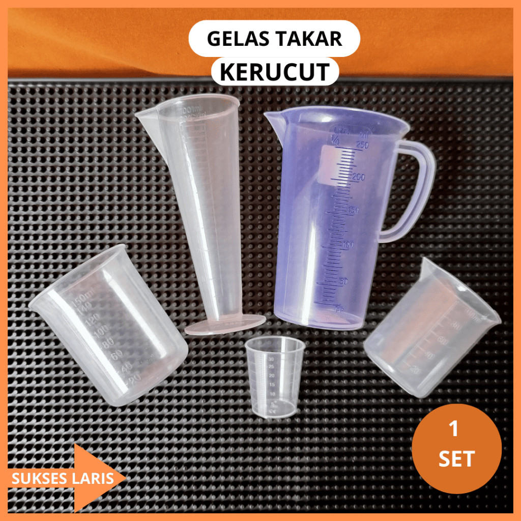 PAKET GELAS TAKAR | GELAS UKUR TAKARAN GULA CAIR