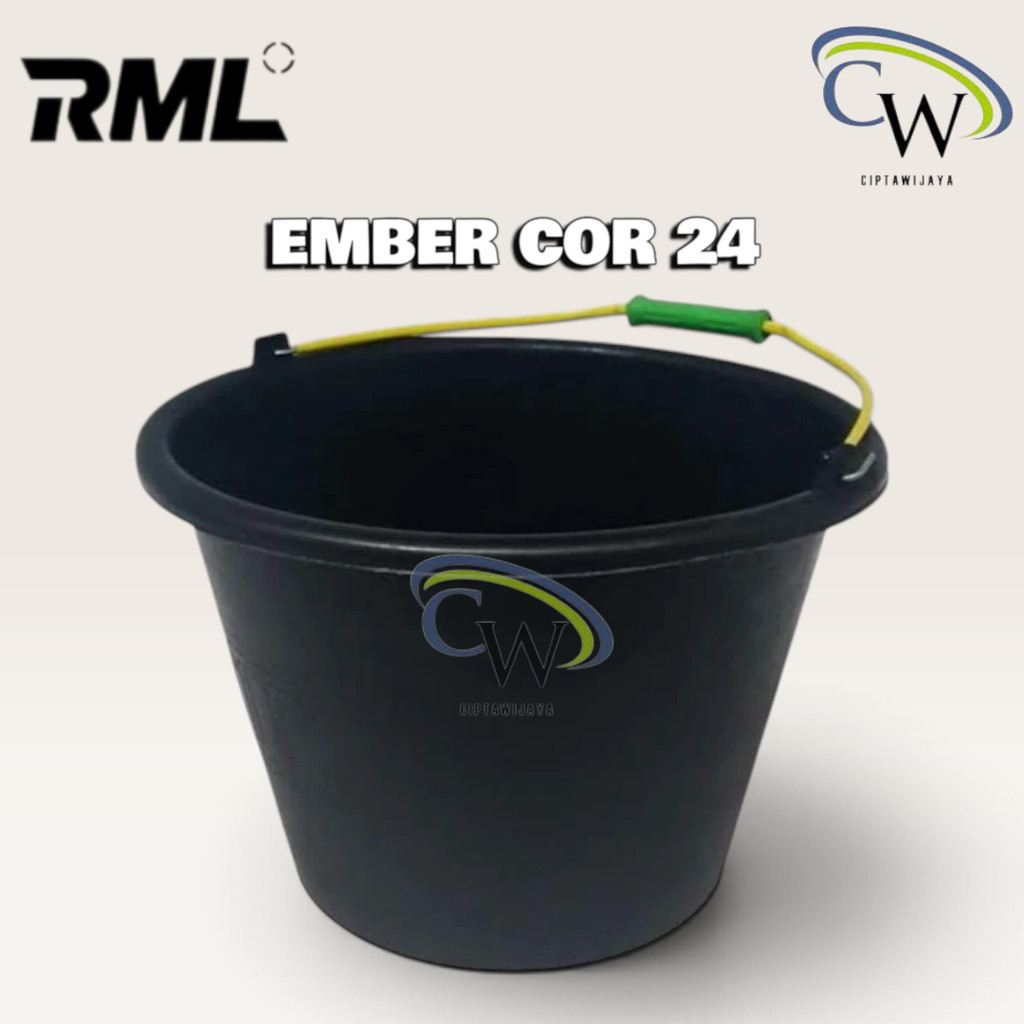 EMBER COR 24 RML Timba Semen Hitam Plastik Tebal Tinggi ANTI PECAH
