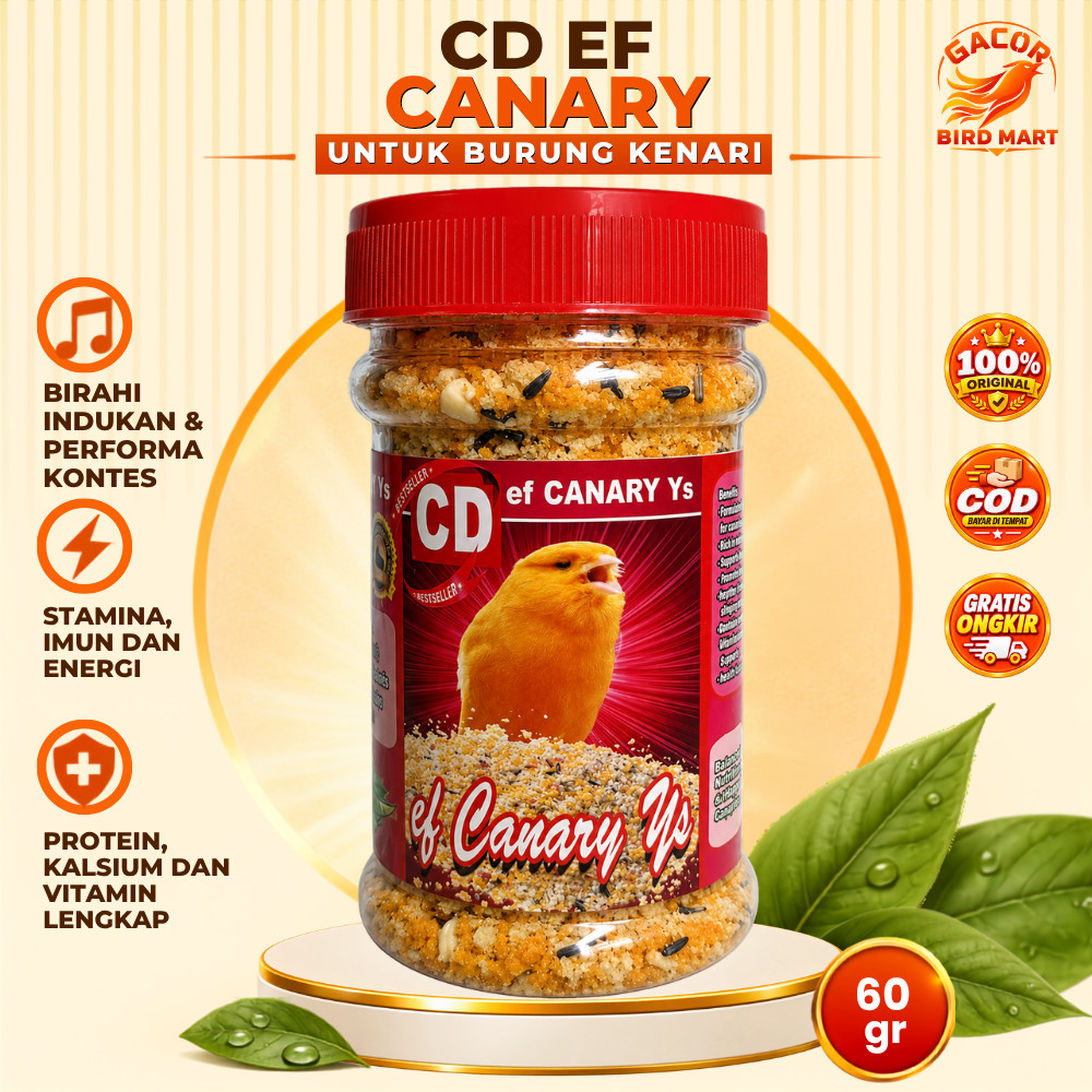 CD EF Kenari Pakan Extra Fooding Kenari Indukan Anakan Stamina Gacor Sehat 60gr Original Ready Stock