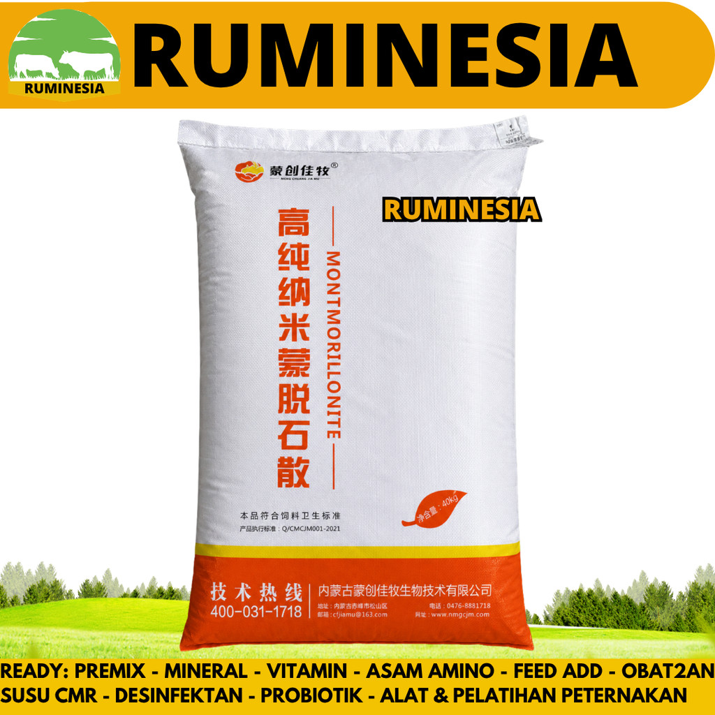 TOXIN BINDER 1 KG MONTMORILLONITE - Feed Additive Pengikat Toxin Mycotoxin Jamur Pada Pakan