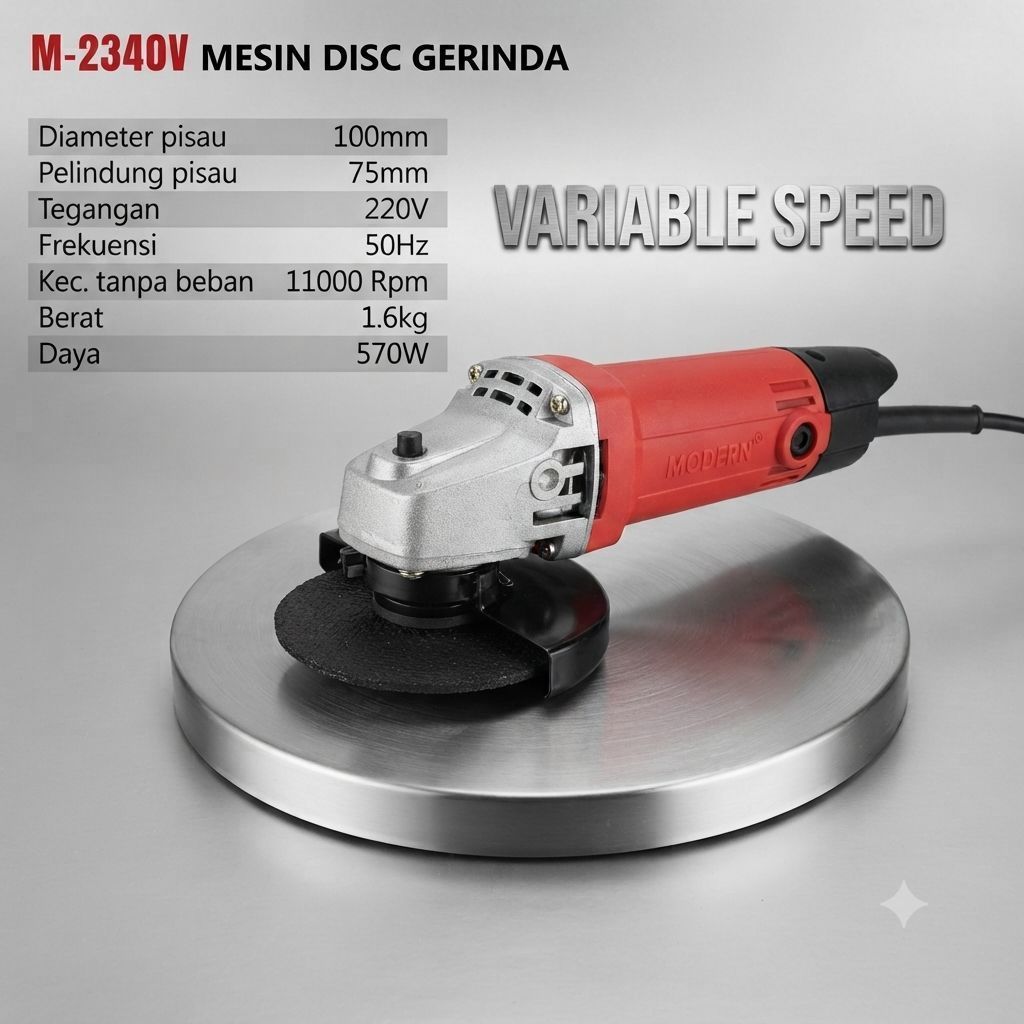 Modern Mesin Gerinda 4" M-2340V ( Variable speed )